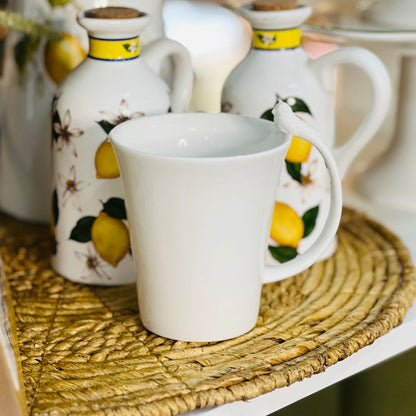 Caneca Porcelana Birds Branco - 300ml