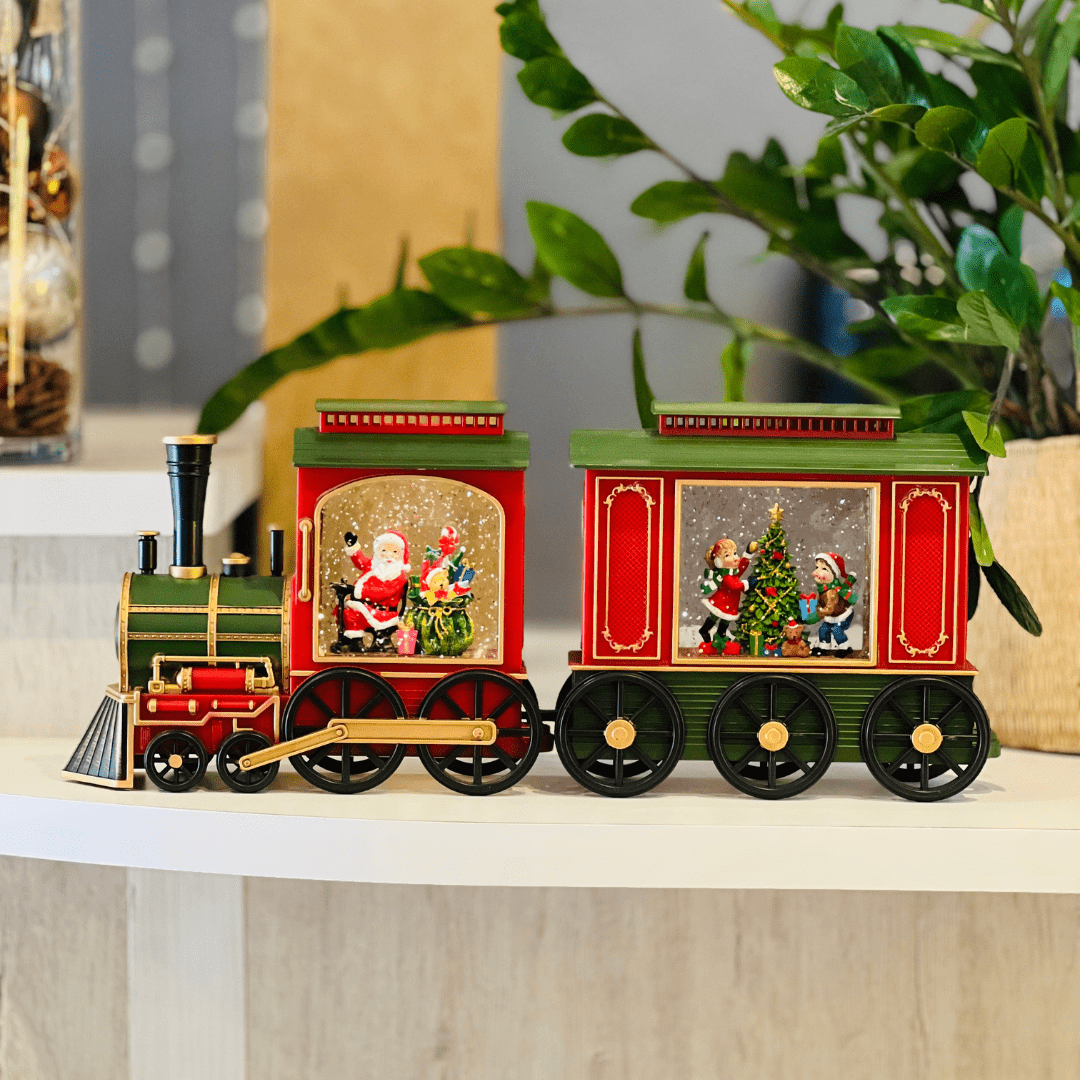 Locomotiva do Noel Noel Com Led, Som e Movimento 25x9x19cm