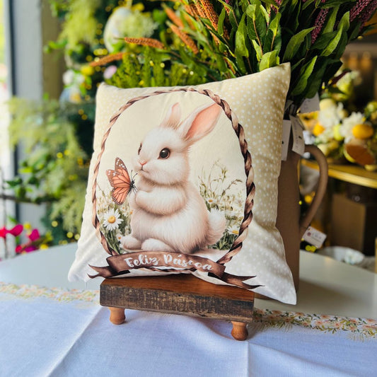 Capa Feliz Páscoa Coelho - 43x43cm (399168)