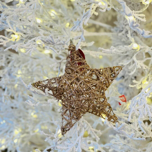 Estrela Aramada Cipo 20cm Natural Champanhe