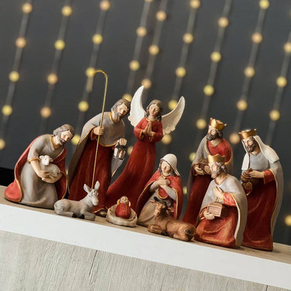 Presépio Decorativo - 16cm – Jogo com 10 Peças