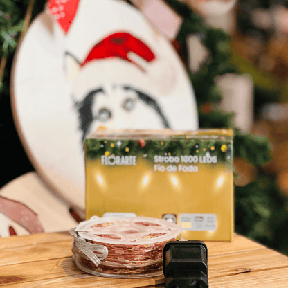 Cordão Fio de Fada Strobo Bivolt Branco Quente 100m 1000 Leds