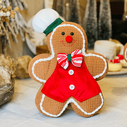 Gingerbread Natalino de Pelúcia Cozinheiro Vermelho 32cm