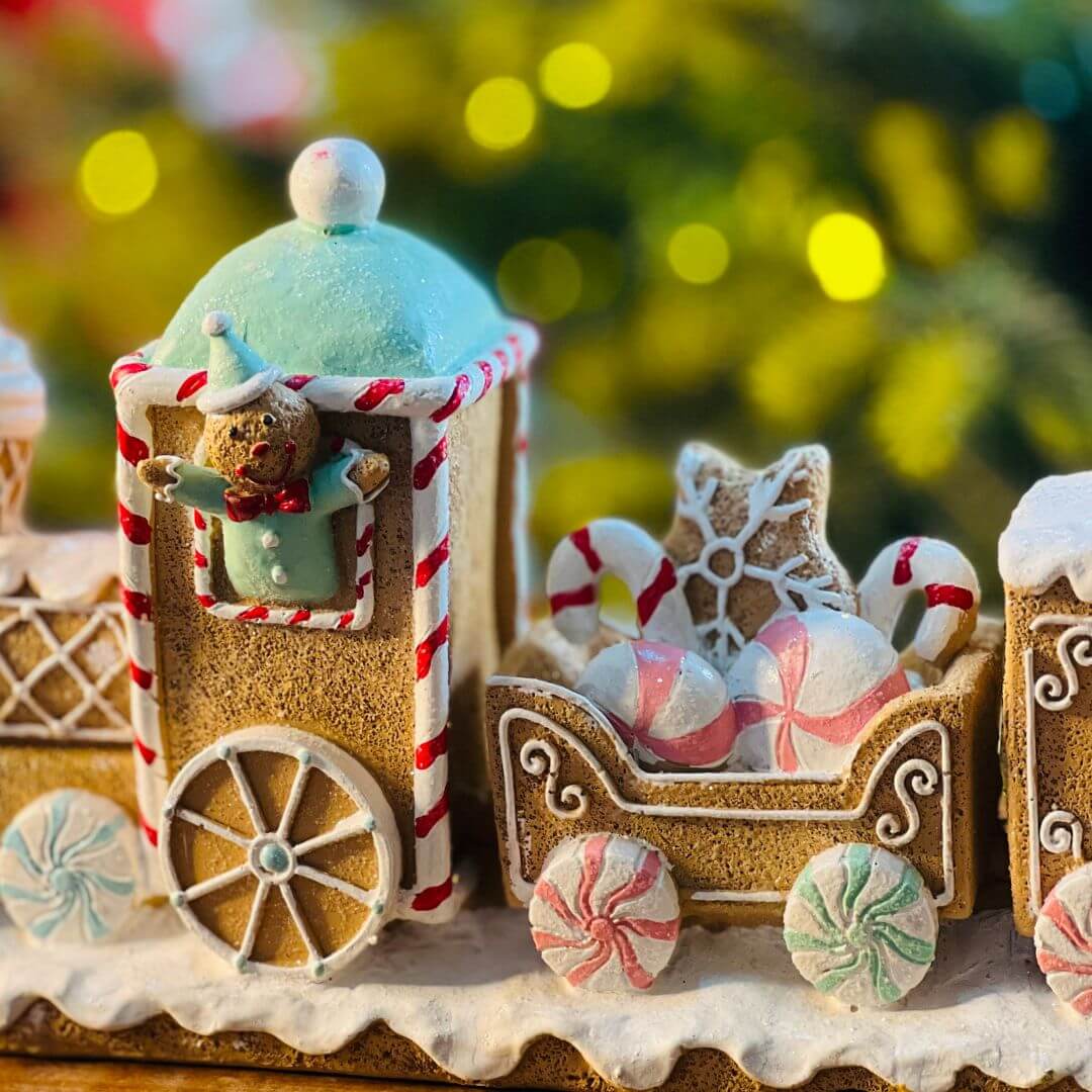 Enfeite Decorativo Trem Ginger - 17x47cm