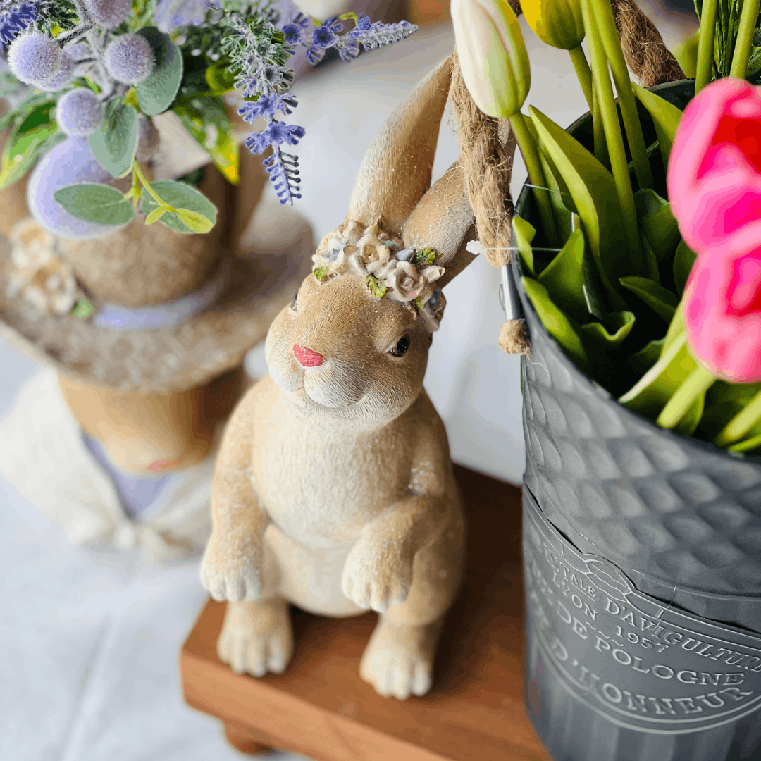 Coelho Decorativo La Belle de Resina 27cm