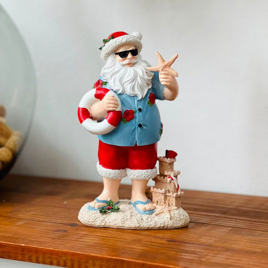 Papai Noel na Praia em Resina - 24,5 cm