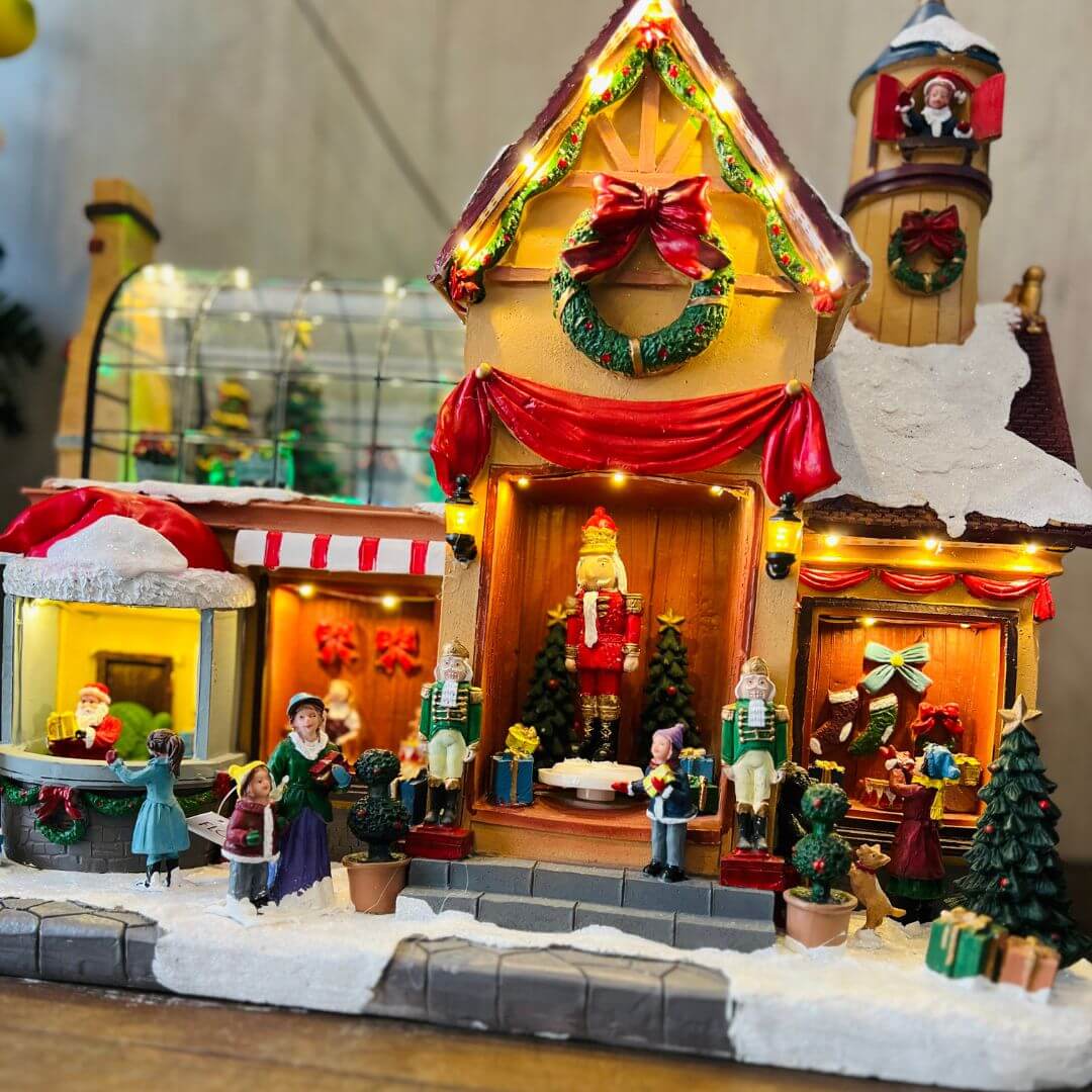 Cenário Natal Loja Quebra-Nozes Colorida – 41x44x26cm