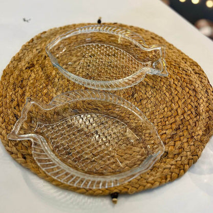 Conjunto com 2 Travessas de Vidro Fish – 17 x 24cm