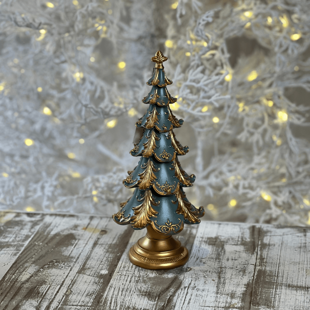 Resina Natal Árvore Decorativa - 30,4cm