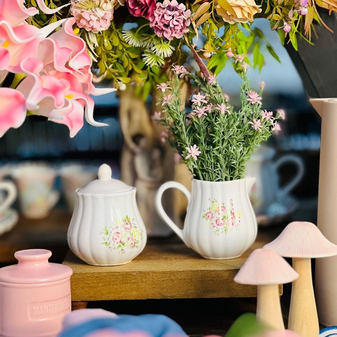 Açucareiro Relevado Vó Dulce Rosa - 11cm