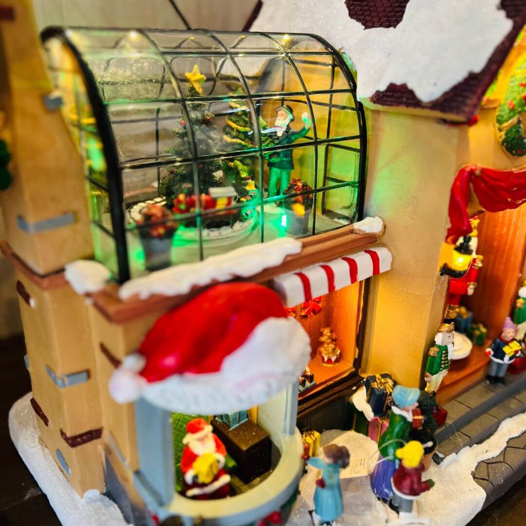 Cenário Natal Loja Quebra-Nozes Colorida – 41x44x26cm