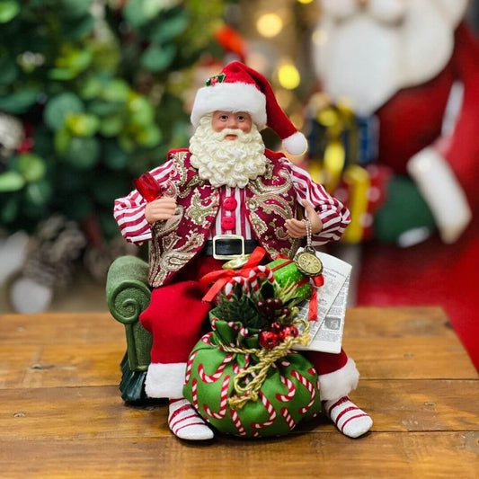 Papai Noel Sentado no Sofá - 28cm