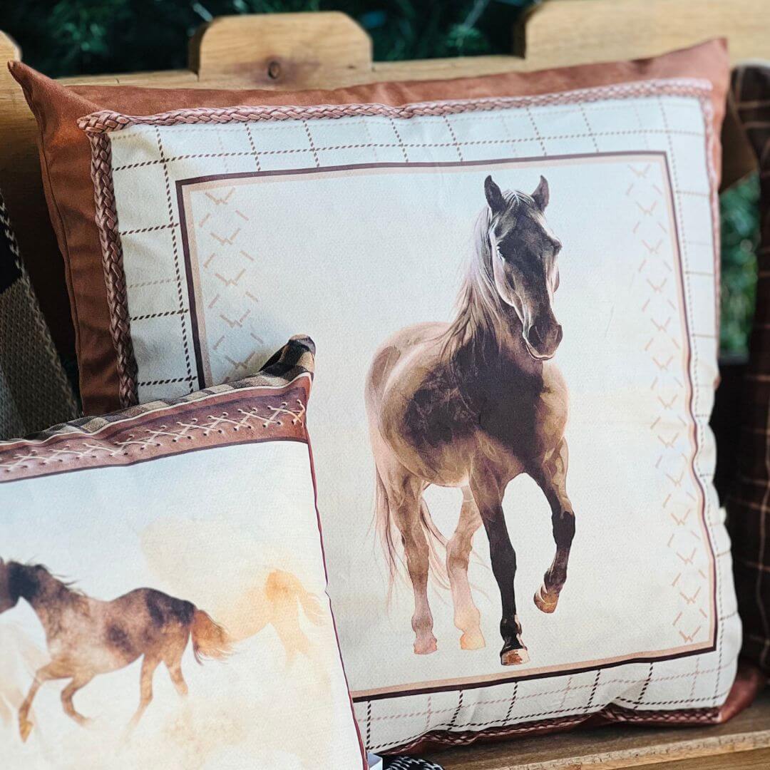 Capa Almofada Cavalo (Coleção Equestre) - 50cm