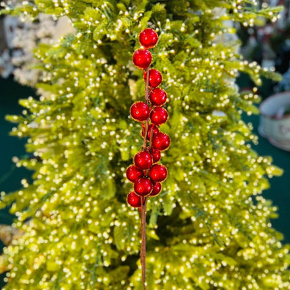 Dec Galhos Grande C/poa Vermelho - 65cm C/1 Un