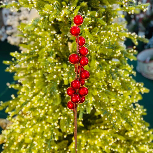 Dec Galhos Grande C/poa Vermelho - 65cm C/1 Un