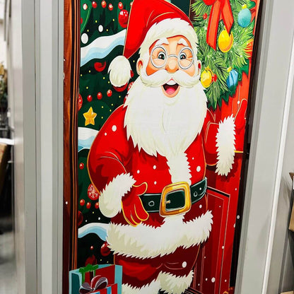 Cobre Porta Papai Noel com Guirlanda – 90 x 210cm