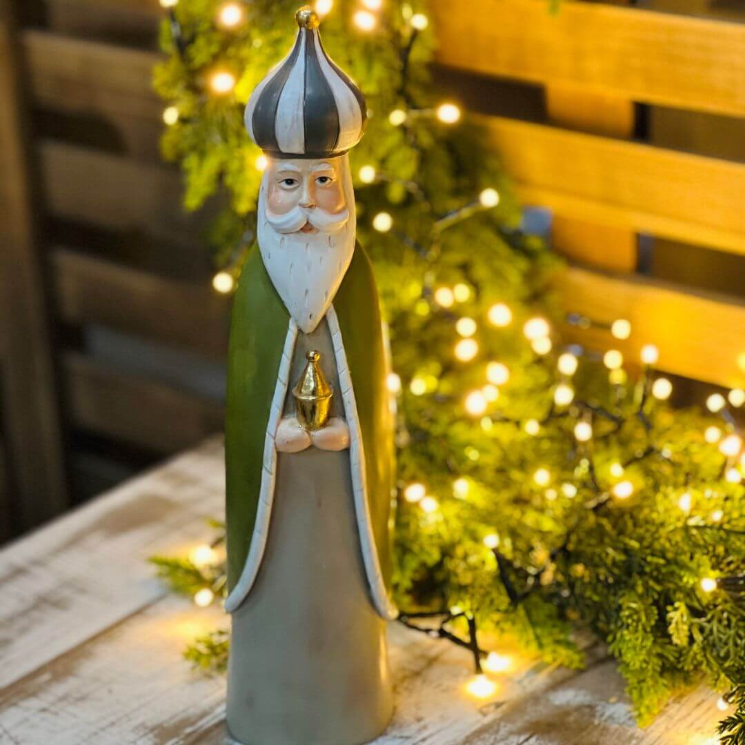 Rei Mago em Resina com Tesouro – 31cm