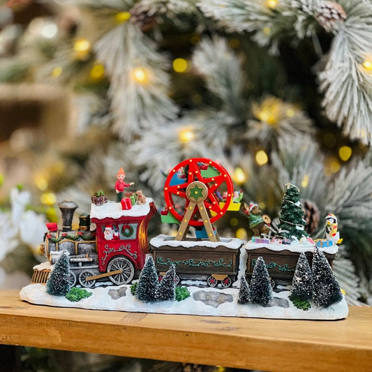 Parque no Trem Com Led, Som e Movimento Bivolt 21cm