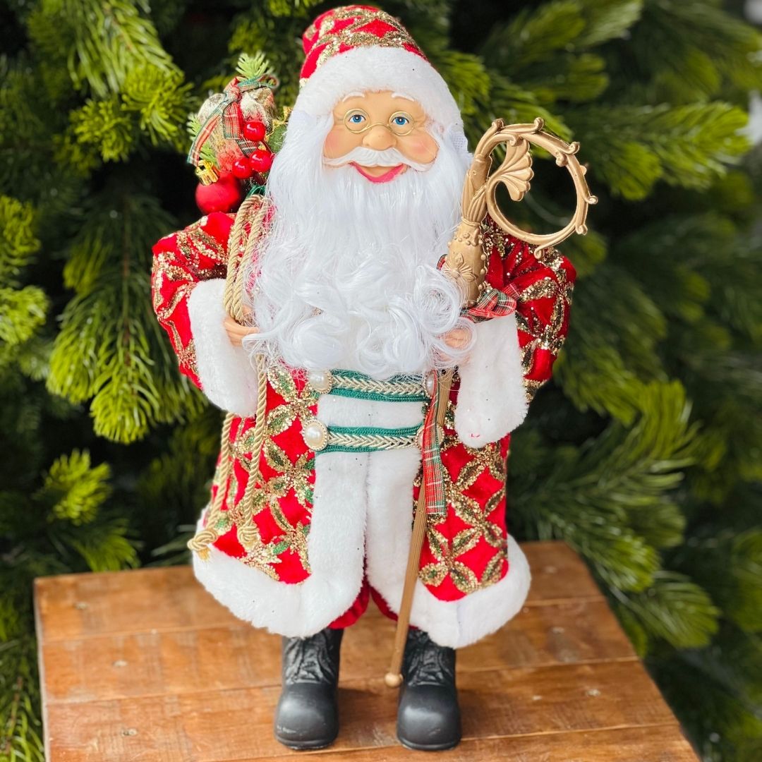 Papai Noel com Cajado | 40cm