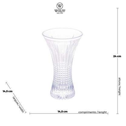 Vaso de Cristal Queen 15x24cm
