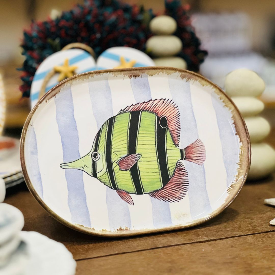 Travessa Média Fish Stripes Digital - 31cm