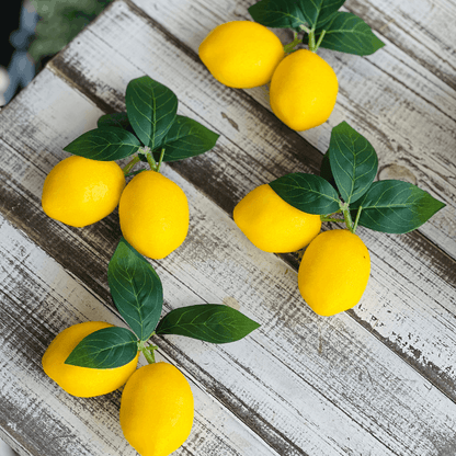 Jogo 8 Peças Decorativas de Limão Siciliano - 6cm