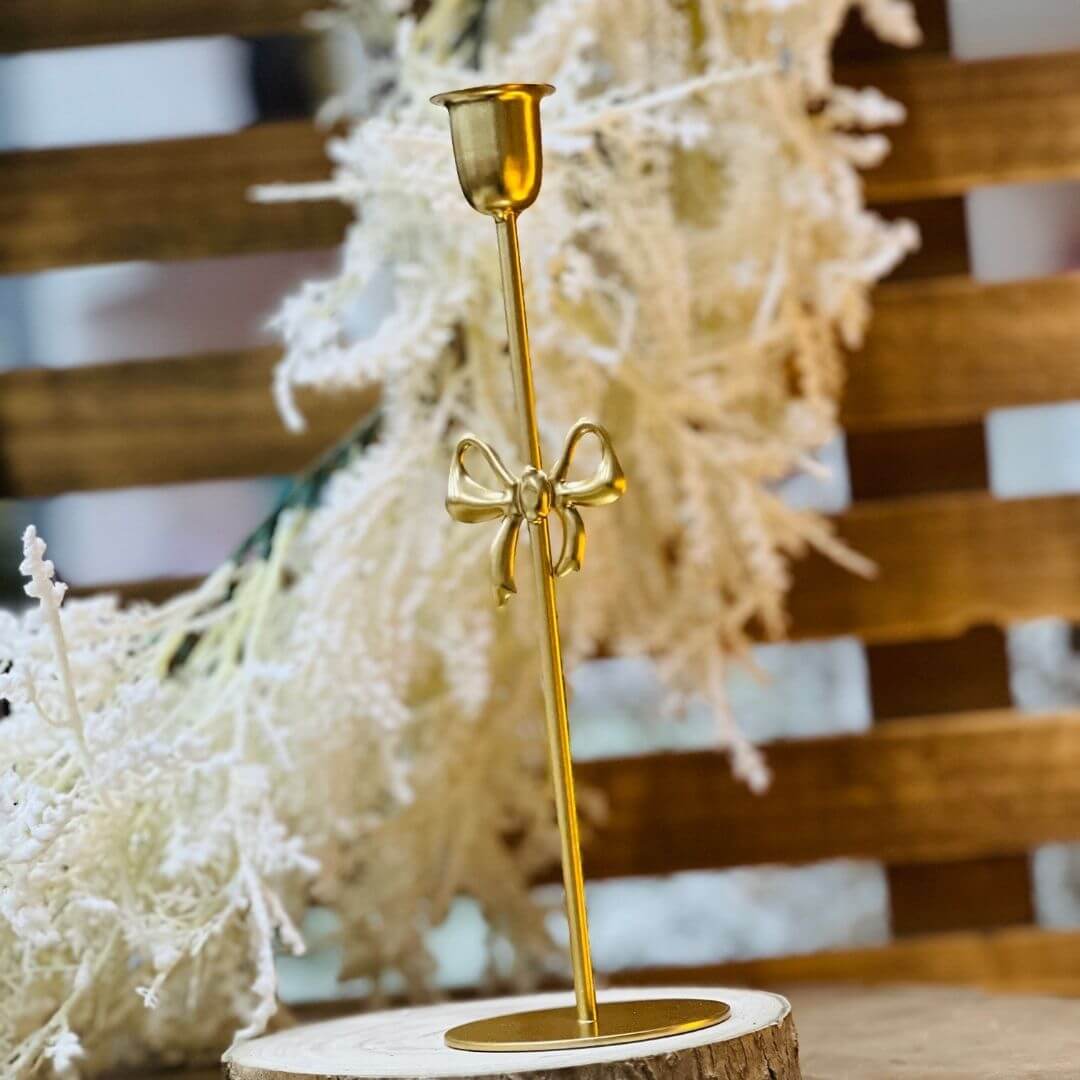 Castiçal Longo com Laço – 21cm