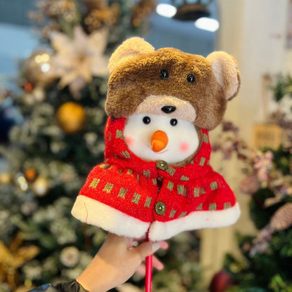 Enfeite Natalino Boneco de Neve com Touca de Rena - 70cm