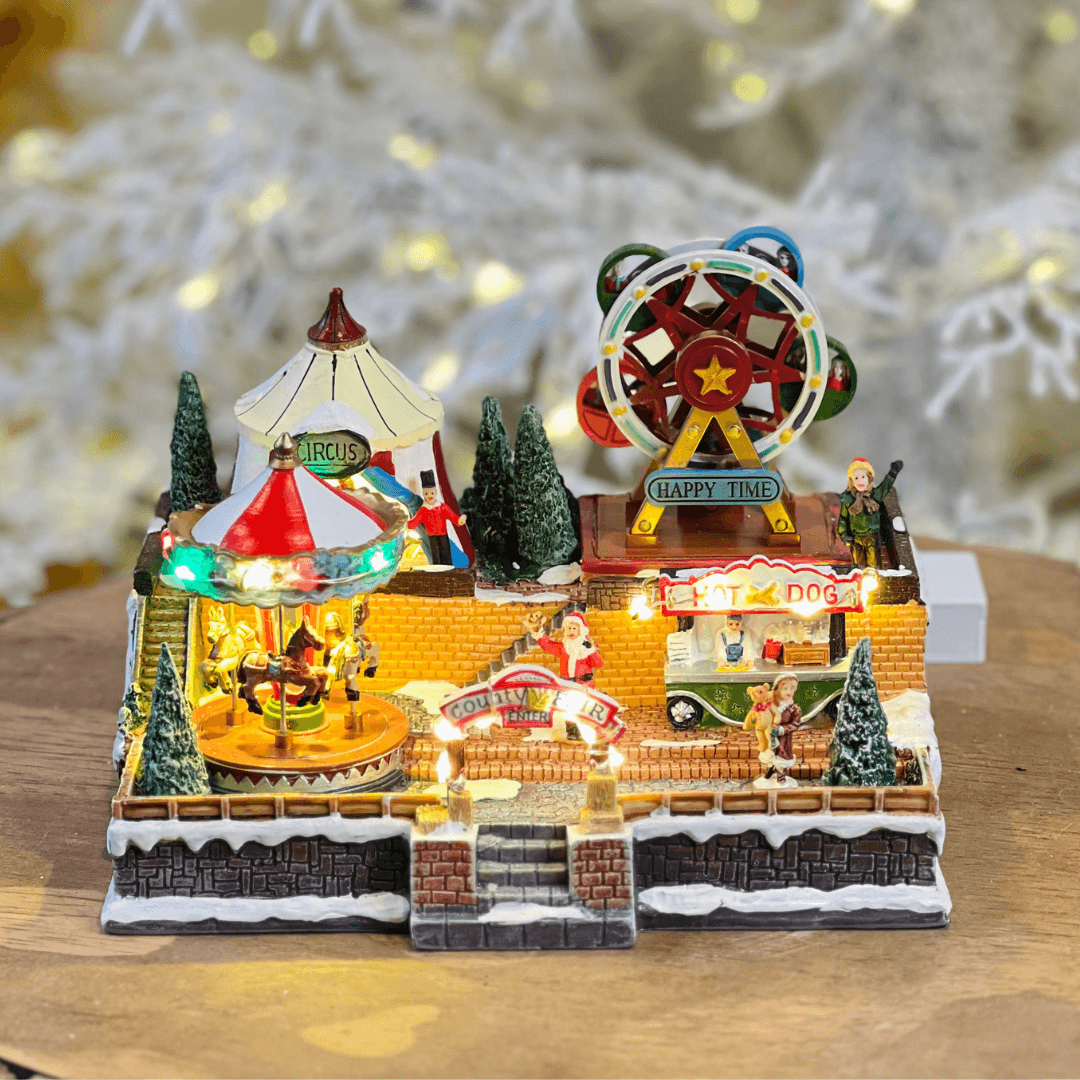 Cenário Natalino Parque de Diversão – 16cm