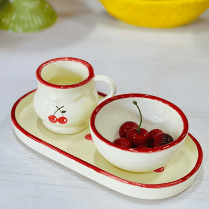 Travessa Oval Cereja P 2x12x23,5cm