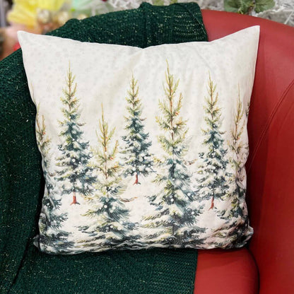 Capa de Almofada Luxor Natal Pinheiros – 50x50cm