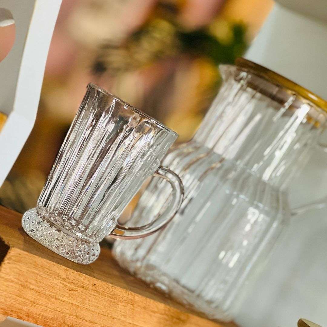 Taça para Cappuccino de Vidro Deli Diamante - 210ml