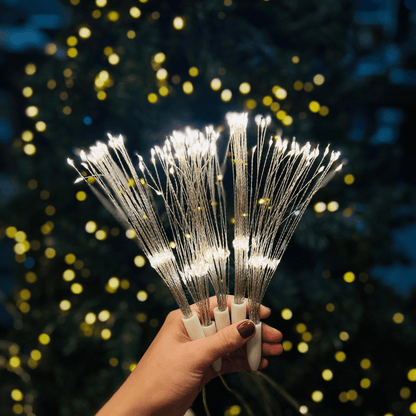 Pisca Fogos de Artificio 320 Leds Branco Quente Bivolt Com Funçoes 4m