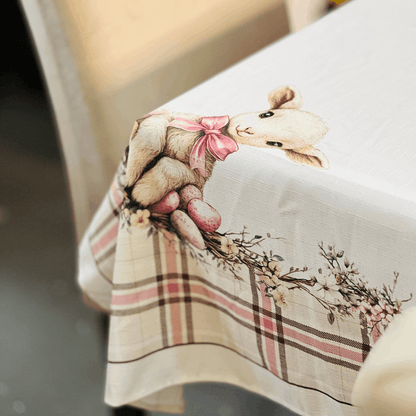 Toalha de Mesa de Páscoa Ovelha 1,40x2,20m