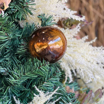 Jogo com 4 Bolas Natalinas Transparentes - 10cm