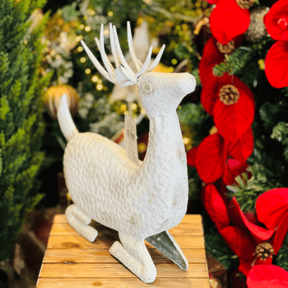 Rena Decorativa Branca de Metal 50cm