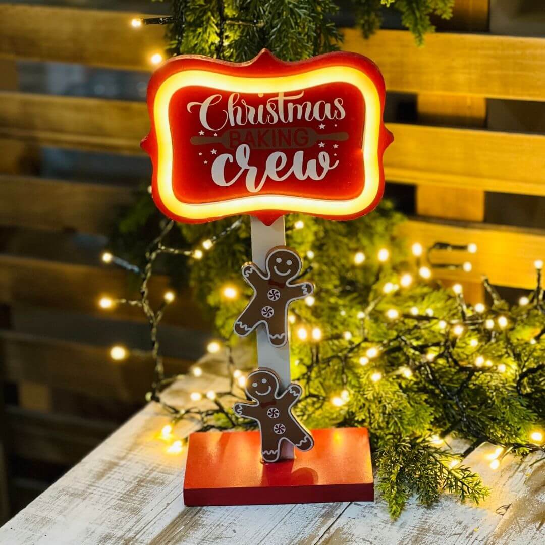 Placa Decorativa Natalina com LED – 28cm