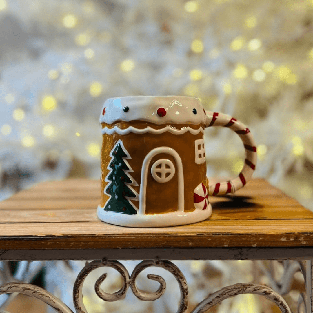 Caneca Natalina Casinha Ginger - 11cm