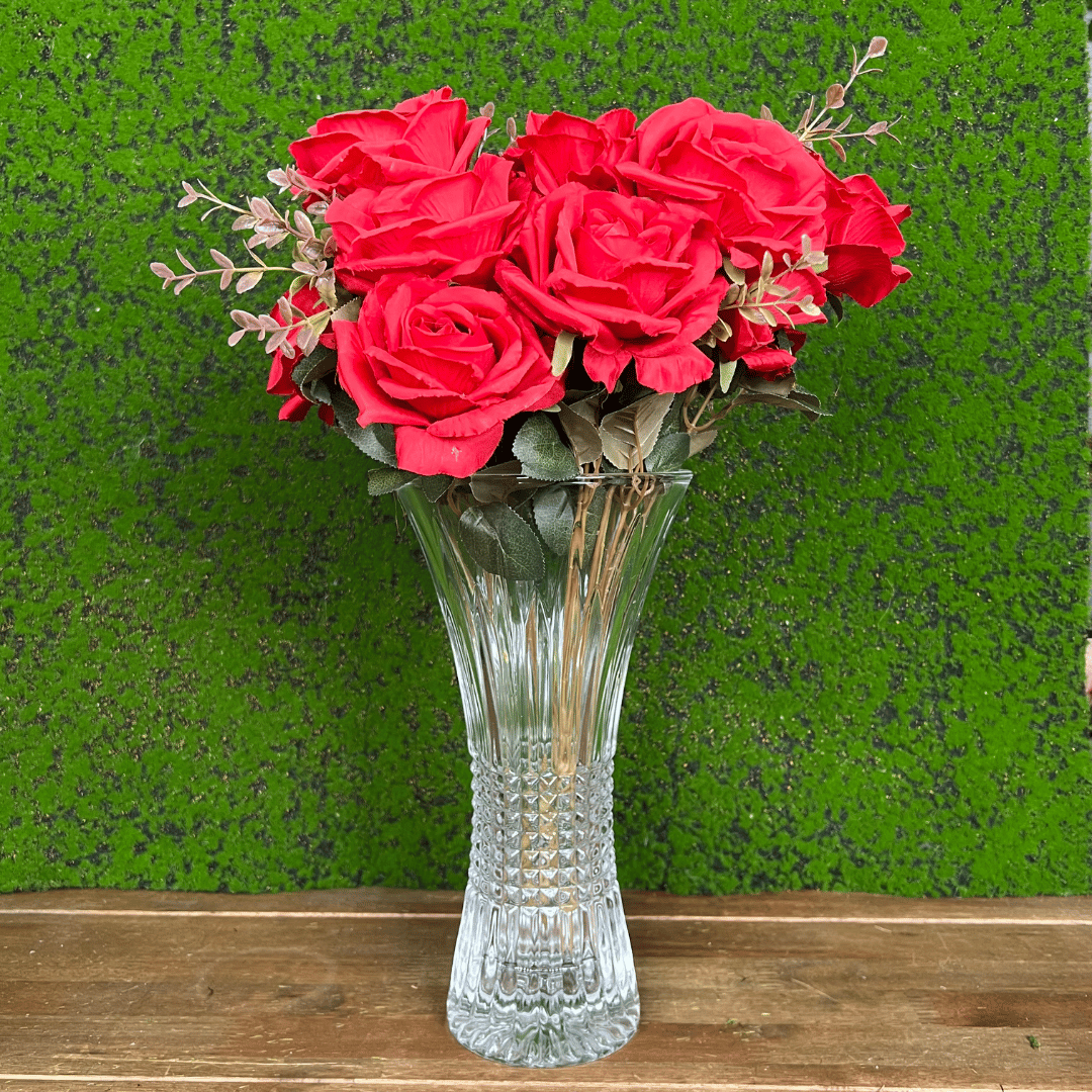 Vaso Cristal de Chumbo Queen 16x30cm