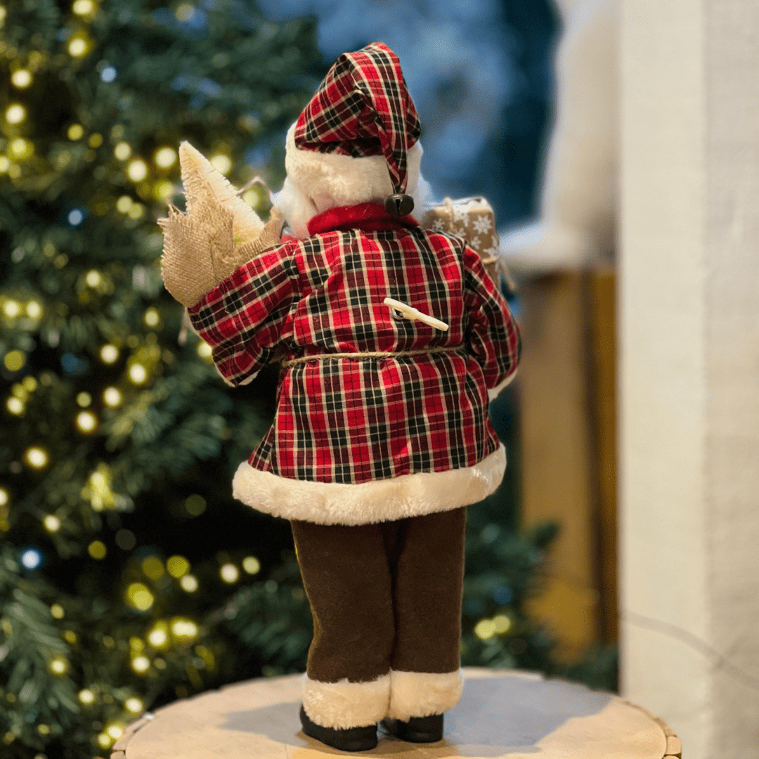 Papai Noel Musica e Movimento à Corda 45cm