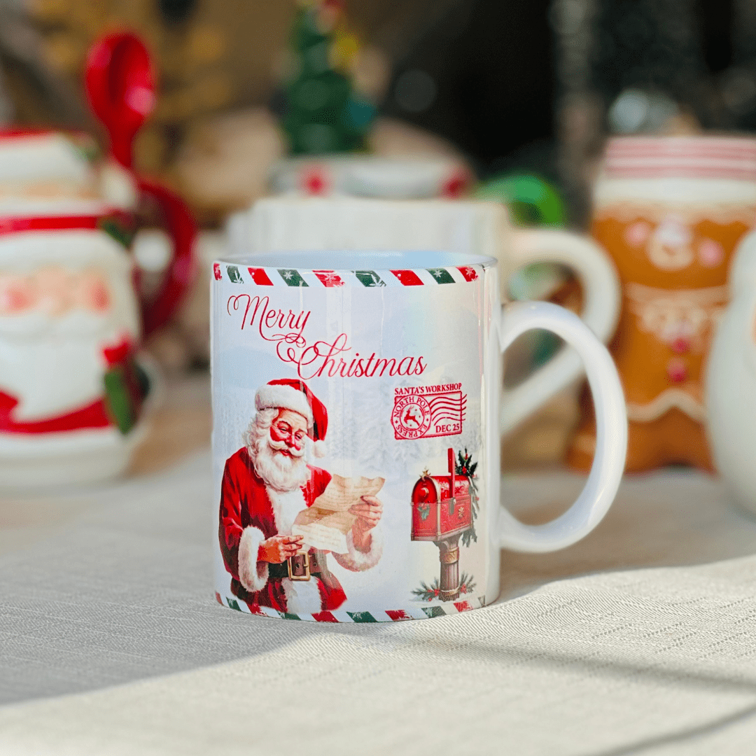 Caneca de Porcelana Cartas para o Papai Noel 300ml