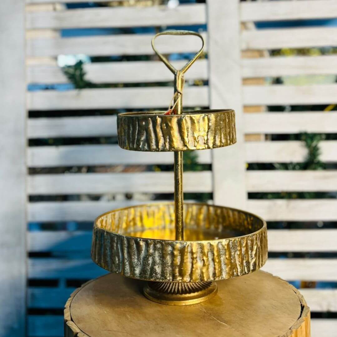 Bandeja Dois Andares Metalica - 31cmx48cm