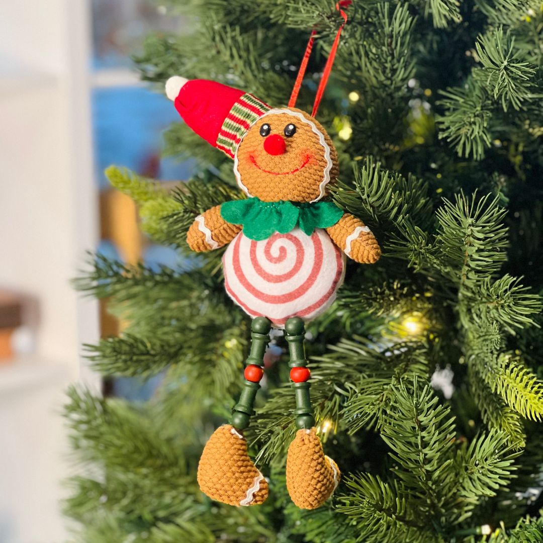 Boneco Natalino Gingerbread Menino Pendurar - 21cm