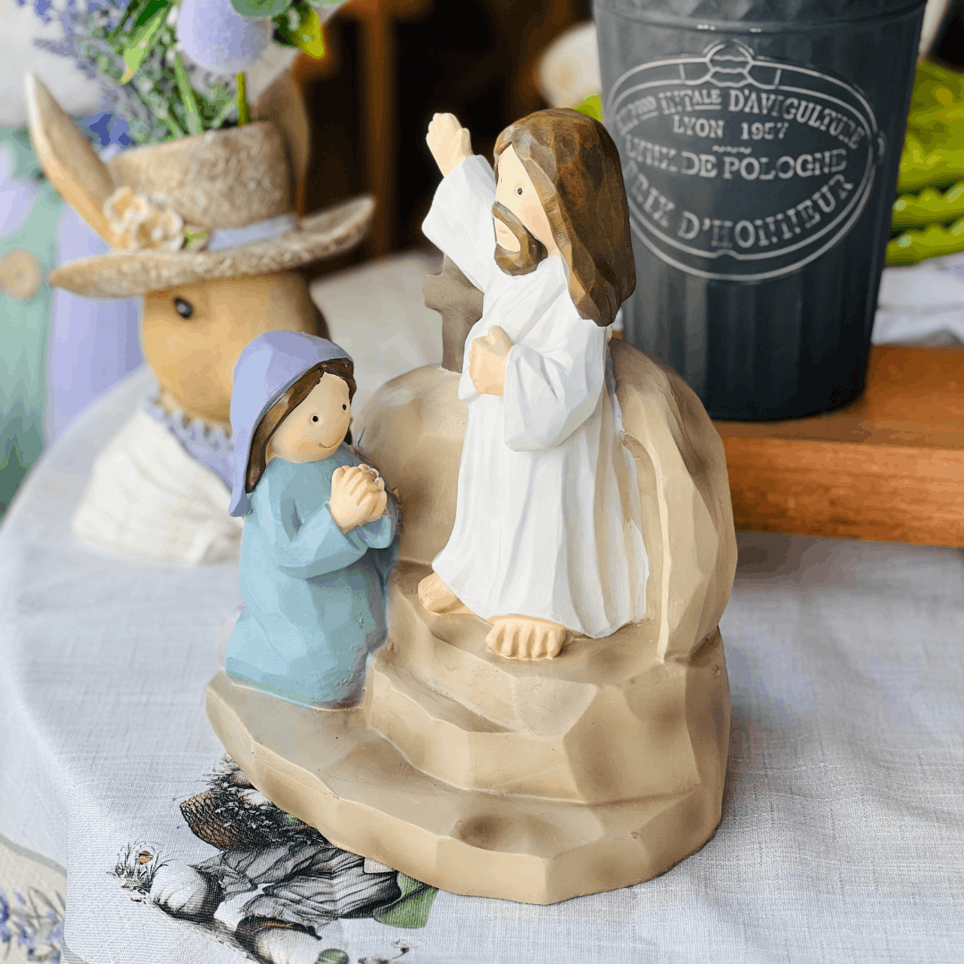 Cenário Decorativo Jesus de Resina 25x20,5cm