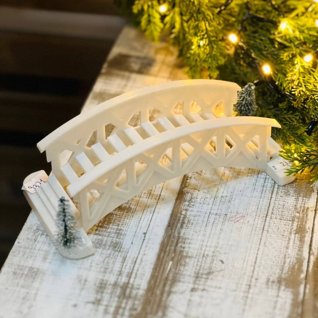 Mini Ponte Natalina Branca – 18cm