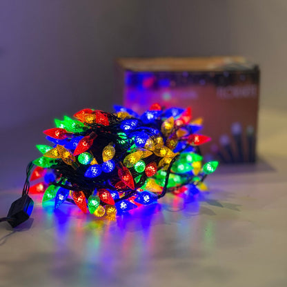 Cordão 200 Led's Luz Fixa Fio Verde - 220v (colorido) 20m