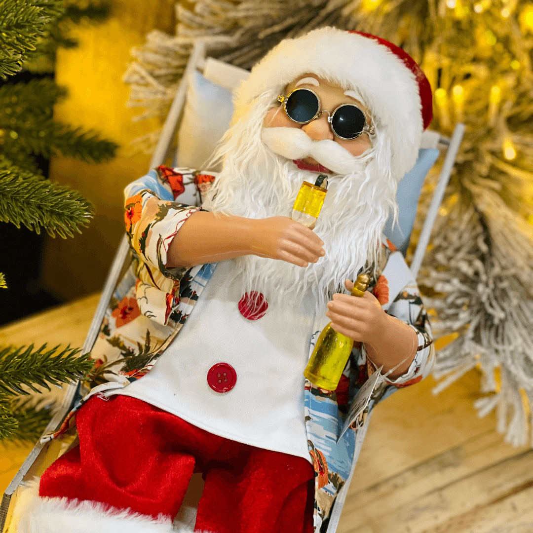 Papai Noel Descanso na Praia – 44cm