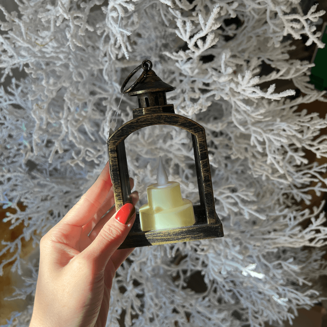 Mini Lanterna com Vela LED – 14cm