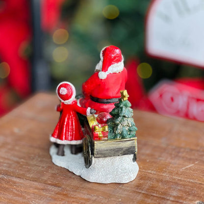 Papai Noel Com Presentes Em Resina - 14cm
