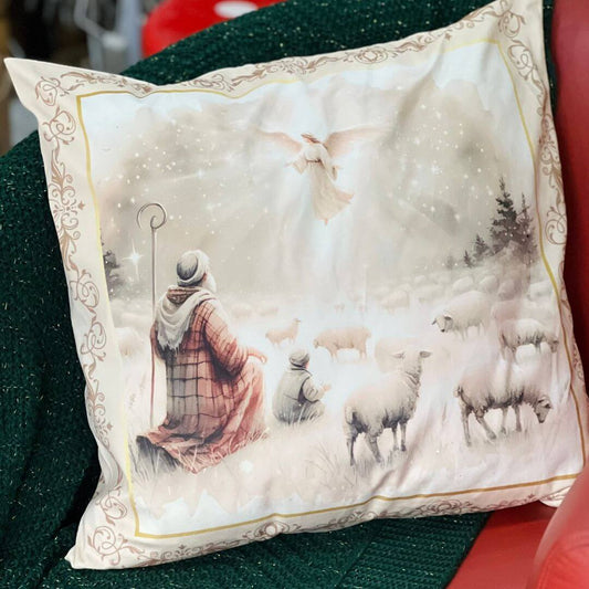 Capa de Almofada Luxor Natal Presépio Anjo – 50x50cm